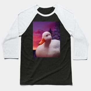 a white duck in the sky painting Baseball T-Shirt